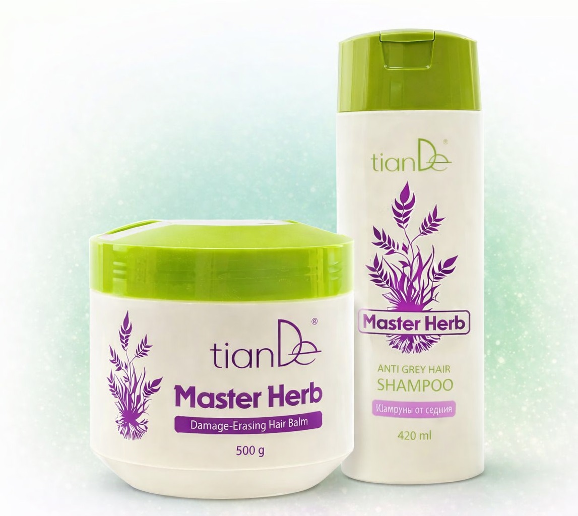 Набор от седины, для повреждённых волос - шампунь + бальзам