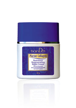 Поживний нічний крем, що відновлює, серія Marine Collagen, 35+